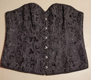 Vintage schwarzes Paisley Korsett / Größe 3XL - Bild 1 von 15
