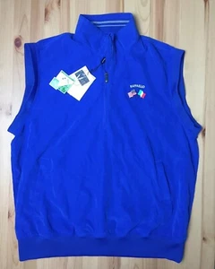 Proquip Men’s Aquasoft Blue 1/4 Zip Golf Wind Vest Teflon Raffaello Large L NWT - Picture 1 of 7