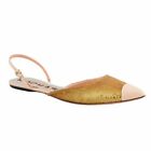 Rochas Women's Sequined Pointed Toe Ballet Flats Shoes Size 6 7 8 8.5 9.5 10