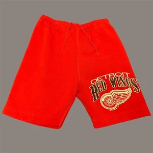 Detroit Red Wings Artex Shorts Mens Small Vintage NHL 1988 - Picture 1 of 5