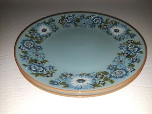 2 GUC Taylor Smith & Taylor Design 70 Azura Blau Blumen 8 1/2" Salatteller - Bild 1 von 6