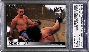 Kyle Noke Signed 2010 Topps UFC Knockout Gold Rookie Card #136 PSA/DNA COA RC #d