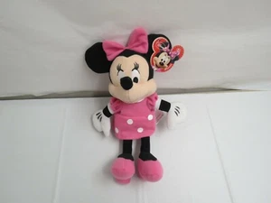 MINNIE MOUSE DISNEY PLUSH STUFFED ANIMAL JUST PLAY PINK DRESS BOW - Picture 1 of 3