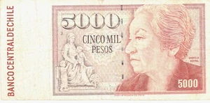 Chile, 5.000 ( 5000 ) Pesos, 2001, p155e , Serial Number: NA4438586 - Picture 1 of 2