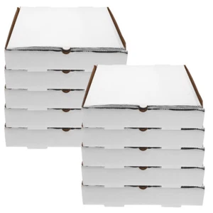 10pcs Takeout Pizza Boxes Bakery Pizza Wrapping Boxes Pizza Take Out Containers - Picture 1 of 12