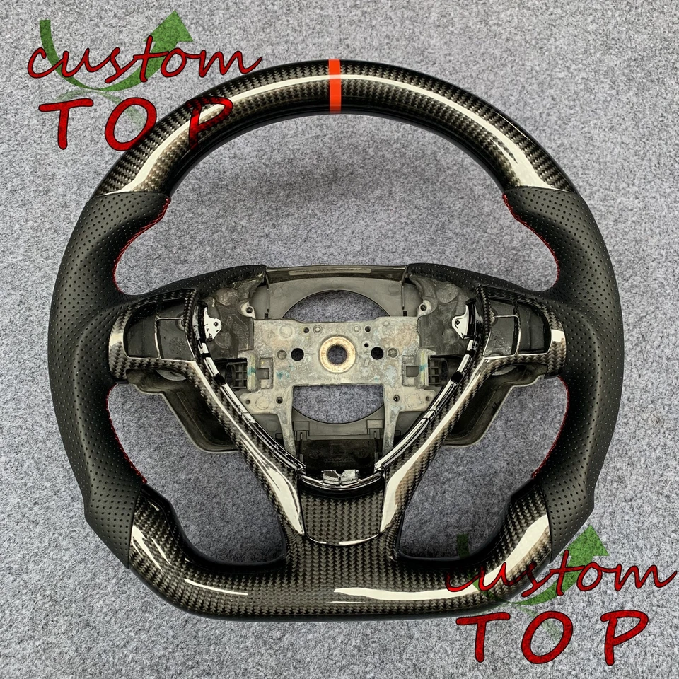 Fit for Acura RDX TL ILX ZDX 2009-2022 Real Carbon Fiber Steering Wheel - Image 1 of 4