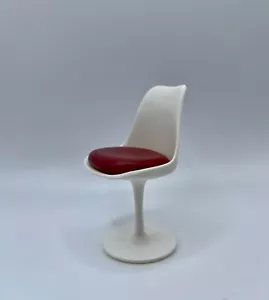 1:12 Scale Miniature Tulip Chair MCM Chair - Mid Century Modern Tulip Chair Red - Picture 1 of 7