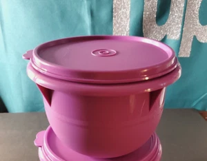 Tupperware Classic Base Piatta Ciotola 5 Tazze ~ Viola Nuova - Foto 1 di 1