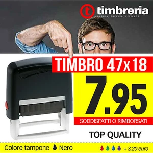 TIMBRO AUTOINCHIOSTRANTE mm 47x18 PERSONALIZZATO - anche con il tuo logo - Foto 1 di 1