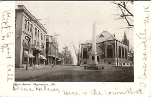 DOYLESTOWN, PENNSYLVANIA - MAIN STREET - 1905 - UNDIVIDED BACK POSTCARD - Picture 1 of 2