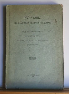 Inventario del R. Archivio di Stato di Cagliari 1902 Sardinia Archives History - Picture 1 of 9