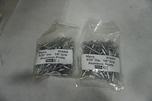 FASKIT 50 5/32D 1/8 GRIP ALUMINUM RIVET, 50PC/PK, 2 PKS, FREE SHIP - Picture 1 of 1