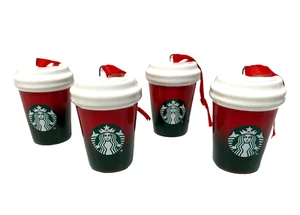 4 Starbucks Holiday Mini Rot Grün Ombre Kaffeebecher Keramik Weihnachten 2021 - Bild 1 von 8