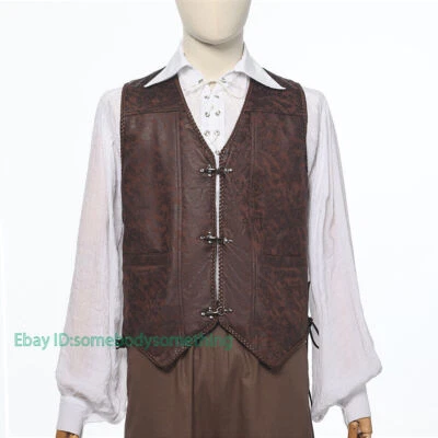 Chaleco pirata renacentista para hombre chaleco medieval vintage Halloween chaleco vikingo Foto 1 de 4