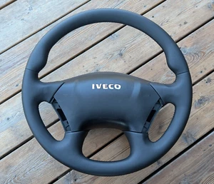 NEW LEATHER Steering Wheel for Iveco Stralis 2002-2012 OEM W Front Cover - Picture 1 of 13