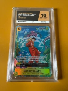 2024 Two Legends Monkey D Luffy TR OP07-109 ACE Graded 10 Englisch - Bild 1 von 2