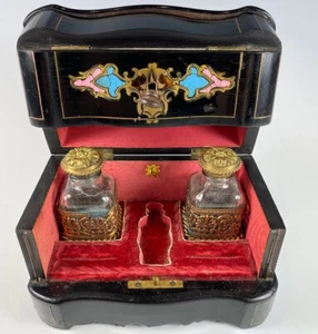 Antique French Napoleon III Boulle Scent Caddy, Scent Bottles, Cave a Perfume - Picture 1 of 10
