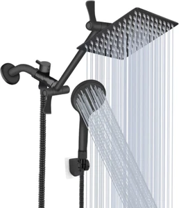 Shower Head, 8‘’ High Pressure Rainfall/Handheld Shower Combo with 11'' Extensio - Picture 1 of 7