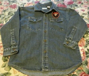 Boys Covington OSU "Cowboys" Heavy Denim Shirt or Jacket Size 8 - Picture 1 of 5