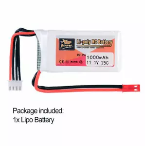 11.1V 1000mAh 25C 3S Lipo Battery JST Plug For RC Racing Drone RC Car - Picture 1 of 4