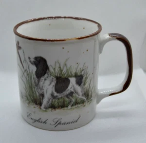 Taza de té café ENGLISH SPANIEL gres de Treasure Masters Japón vintage - Imagen 1 de 5