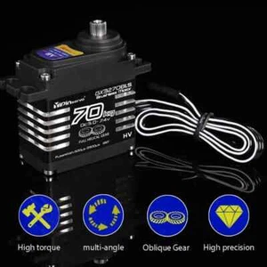 Servos digitales de 70 kg motor sin escobillas IP68 engranaje helicoidal de acero para coche de radiocontrol de 1/8 1/10 - Imagen 1 de 23