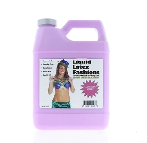 Fluorescent Violet 32 Fl Oz - Face and Body Paint Liquid Latex BLACK LIGHT GLOW! - Picture 1 of 4