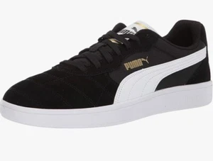 Size 10 - PUMA Astro Kick Black White Team Gold - Picture 1 of 6