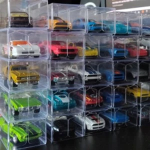 50 PCS 1/64 Scale Model Car Display Case Transparent Toy Car Boxes Square - Picture 1 of 9