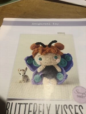 Crochet Pattern, Lee Mei Li, AMIGURUMI Butterfly Kisses Fairy Toy 10cm, 4 Ply - Image 1 of 4