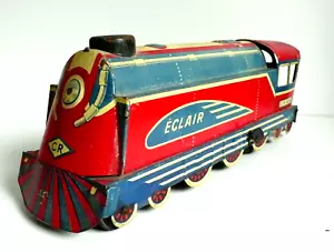 RARE CR 404 GRANDE LOCO SUR ROUTE TÔLE LITHOGRAPHIÉE Lg 35 cm TRÈS BON ÉTAT - Imagen 1 de 8