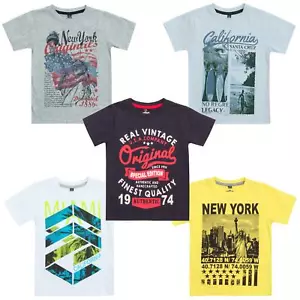 Boys American Design T-Shirt / Top / Tee ~ 2-13 Years - Picture 1 of 11