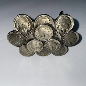 Buffalo Indian Head Buckle Nickels 13 Coins  Western Cowboy Men Or Women #332 - Picture 1 of 6