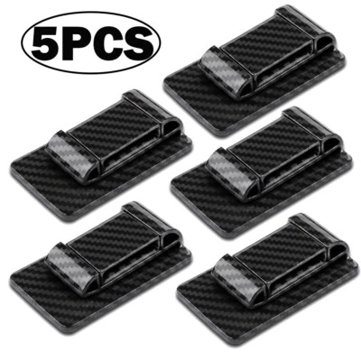 5x Carbon Fiber Car Seat Belt Stabilizer Limiter Auto Interior Accessories - Image 1 of 4