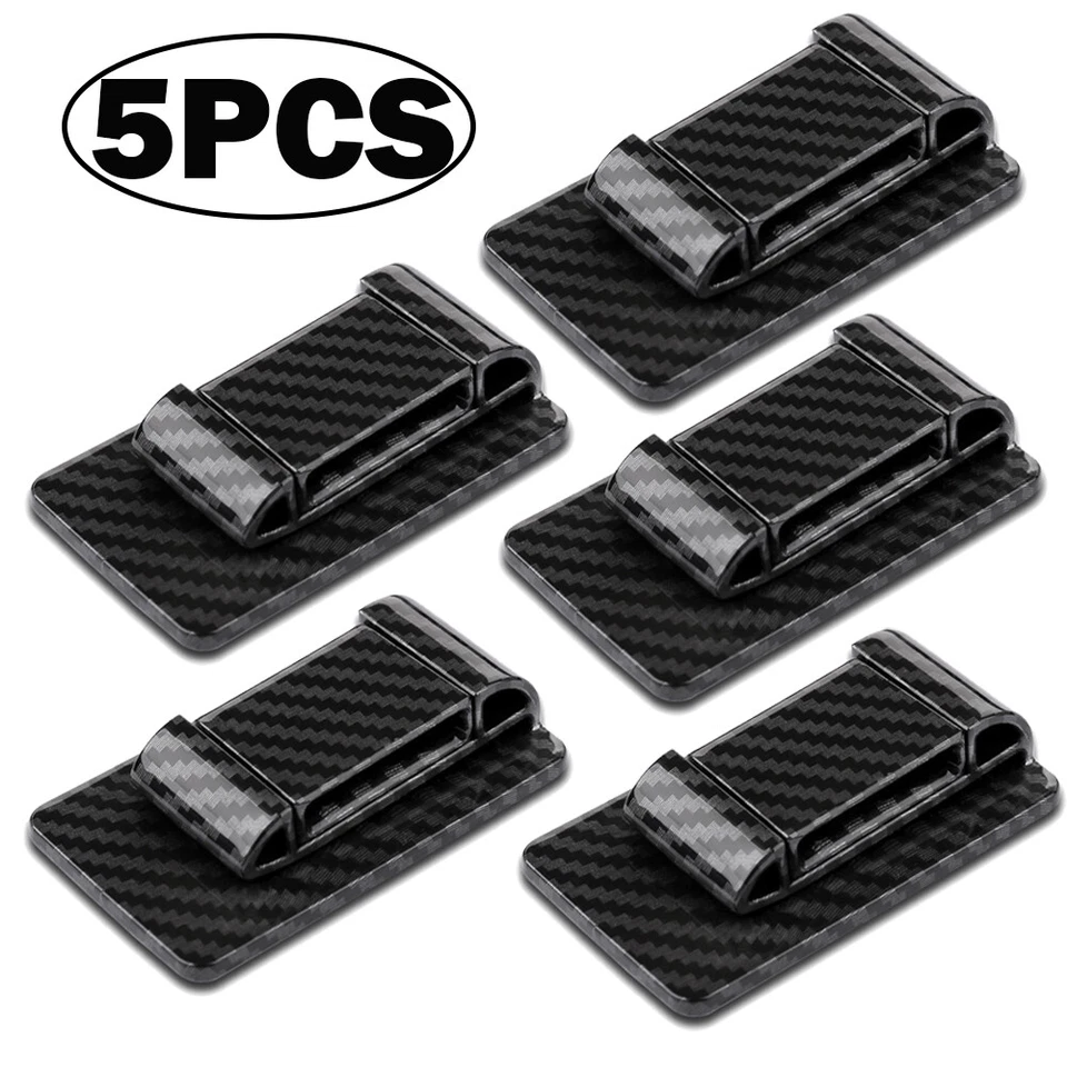 5x Carbon Fiber Car Seat Belt Stabilizer Limiter Auto Interior Accessories - Image 1 of 4