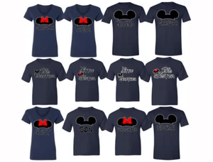 Family Vacation T shirts matching Mom Dad Brother Sister Daughter Grandma Navy - Picture 1 of 13