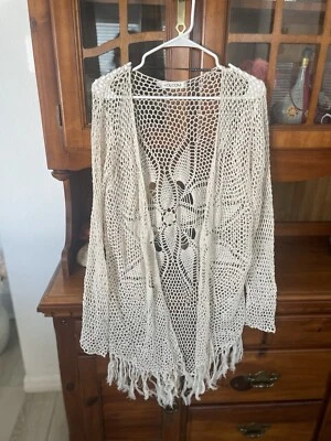 VOLCOM  boho-chic crochet cardigan, Size XS - Image 1 of 4