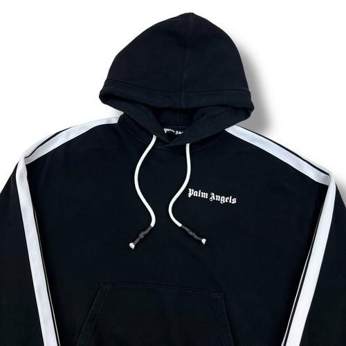 Felpa nera con cappuccio Palm Angels.