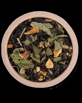 Schwarzer Tee  "Zitrone Minze " lose - aromatisiert ( kg/38,00€) - Bild 1 von 2