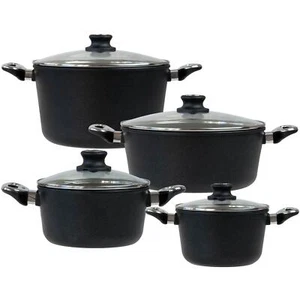 BAF Aluguss Topfset 8-tlg. Antihaft Töpfe Bratentopf 20 cm & Gemüsetopf 28 cm - Bild 1 von 10
