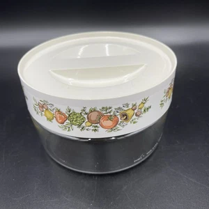 PYREX Corning See N Store Glass Canister SPICE OF LIFE 4 x 6.25 inch Vintage - Picture 1 of 10