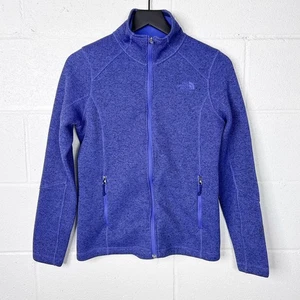 The North Face Jacket Krestwood Ribbed Purple Full Zip Fleece Womens Small - Picture 1 of 6