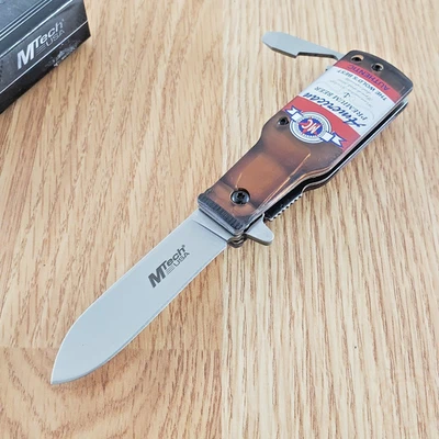 Cuchillo Plegable Asistido MTech Bottle Linerlock 2.5" 3Cr13 Hoja de Acero Mango ABS Foto 1 de 4
