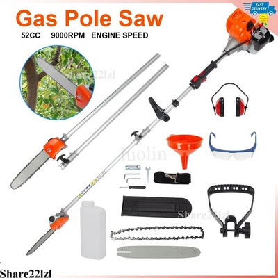Sierra de poste de motosierra de 2 tiempos 52CC podadora poda sierra de poste comercial a gas Foto 1 de 4