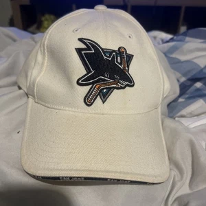 NHL San Jose Sharks hat cap REEBOK NHL hockey adult one size white  - Picture 1 of 8