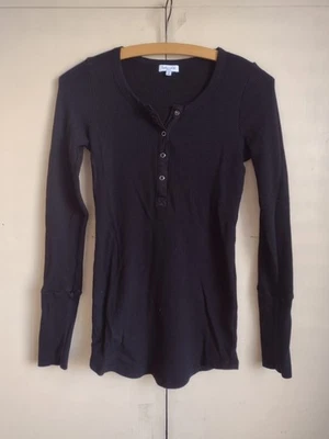 De Colección Y2k Espléndido Henley Manga Larga Waffle Térmico Negro Bella Swan Whimsigoth  Foto 1 de 4