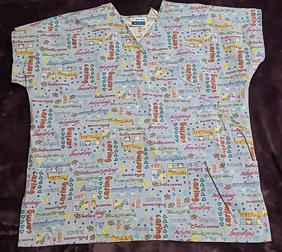 Women’s MHD Scrubs Top Comfortable Medical Uniform Tee – Large - Image 1 of 4