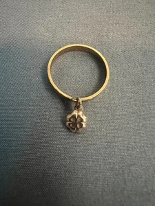 Vintage Clover Charm .585 14k Gold Ring 1.8g - Picture 1 of 4