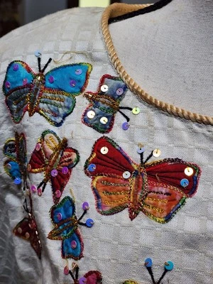 Куртка-бабочка Indigo Moon с украшениями размер средний керамические застежки-переключатели - Изображение 1 из 4