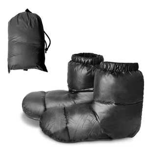 LIXADA Winter Duck Down Booties Warm Socks Slippers Outdoor Camping EUDR - Picture 1 of 8